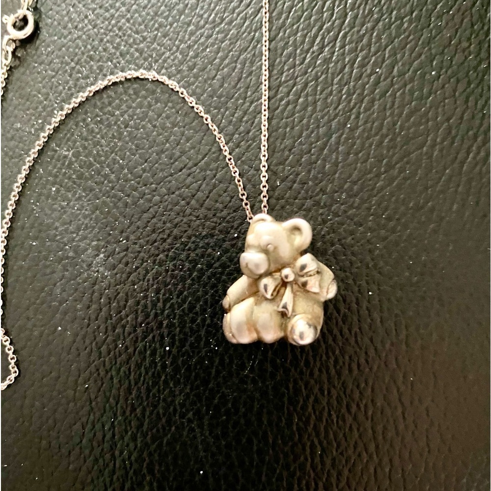 Tiffany & Co. Teddy Bear Pendant Necklace. Preowned​